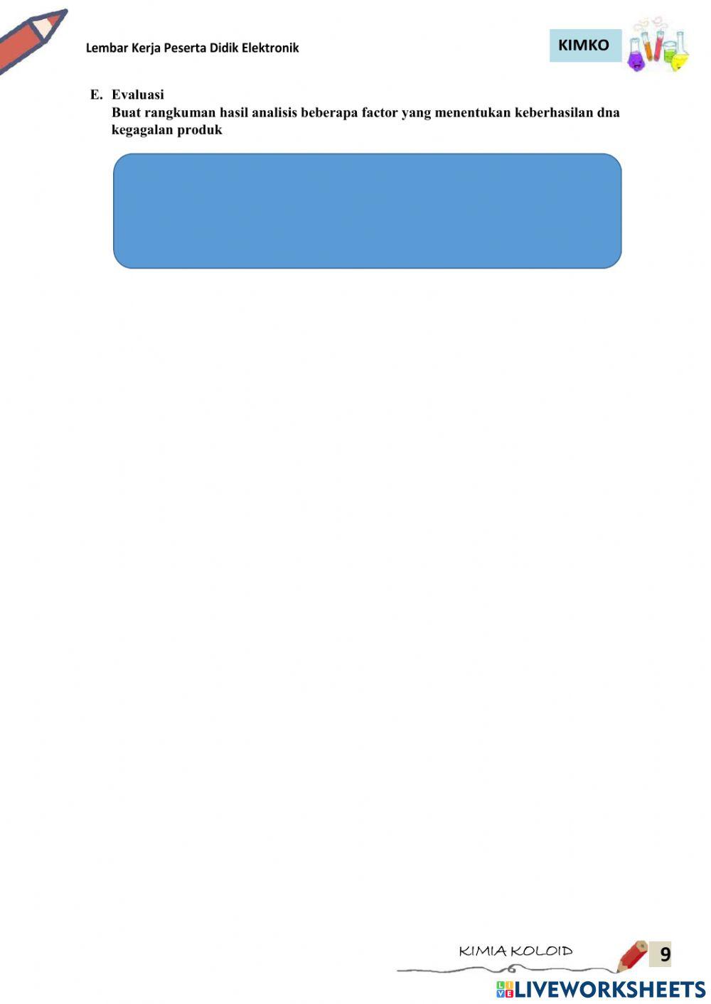 E-LKPD KOLOID K-1 dan K-2