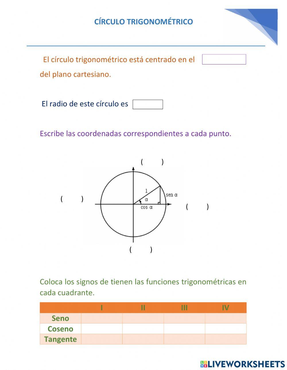 Círculo trigonométrico
