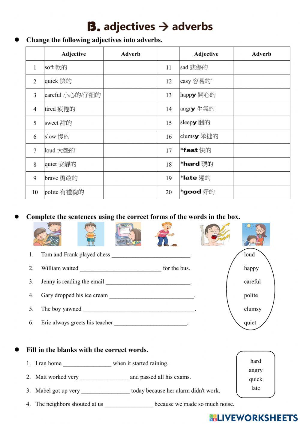 P5 2nd Exam Revision -- Adjective to Adverbs