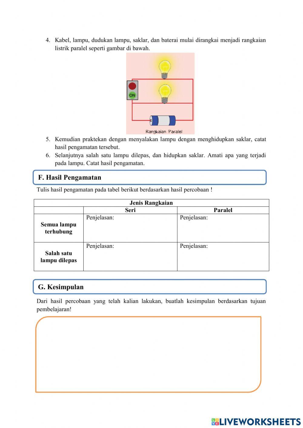 LKPD Rangkaian Seri dan Paralel