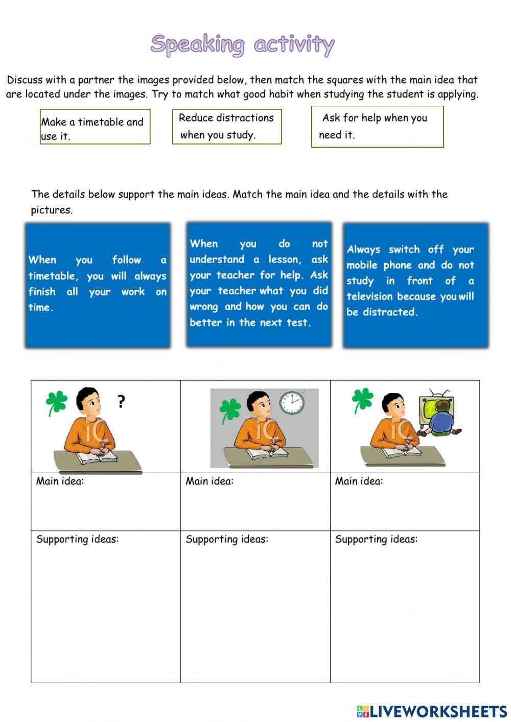 Writing and speaking