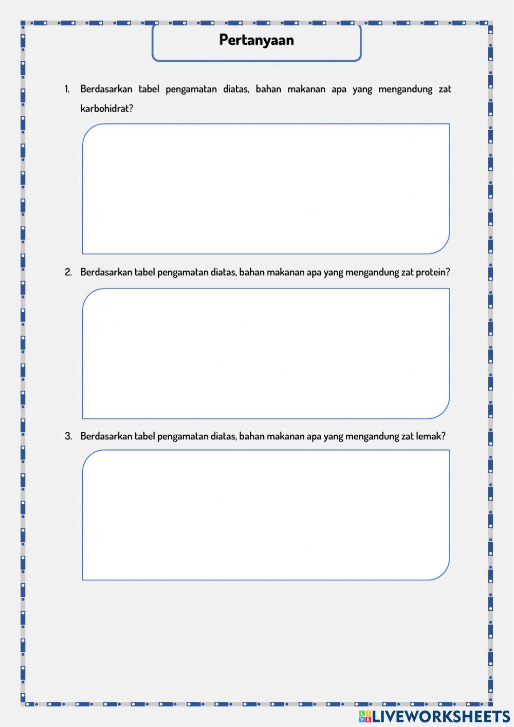 E-LKPD Uji Zat Makanan