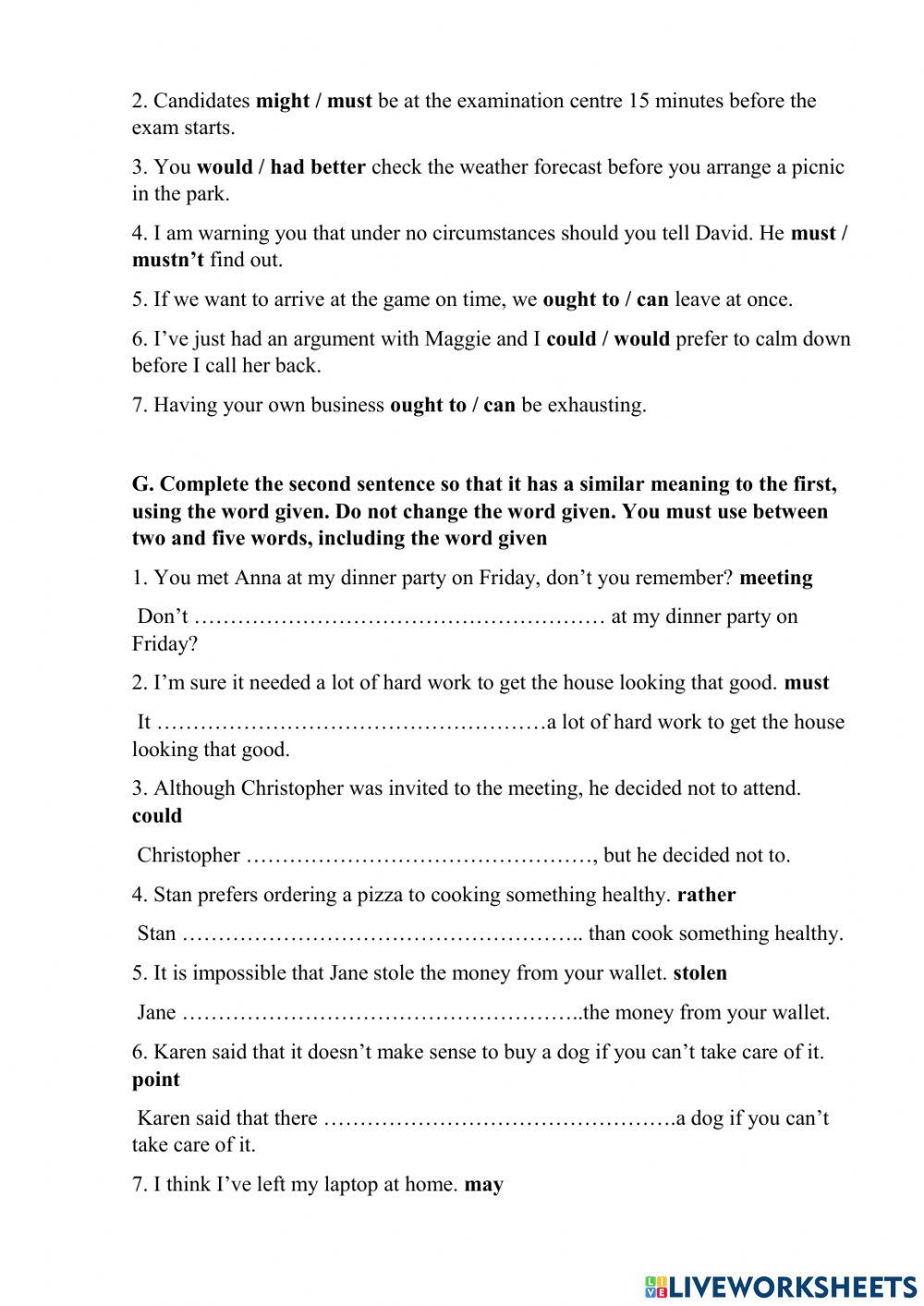 Round-up B1+  Module 5