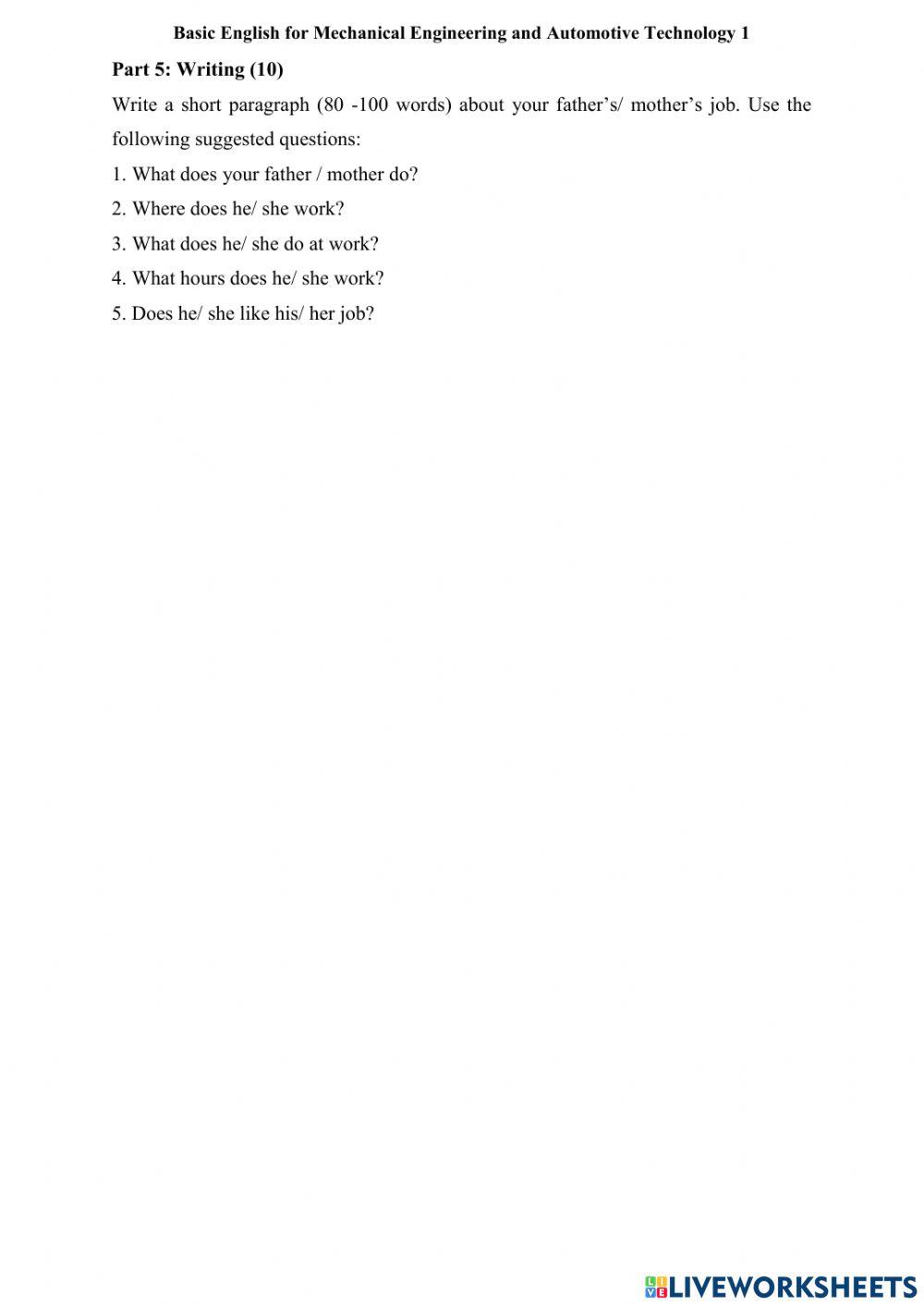 Sample Test 1 TACKOT1