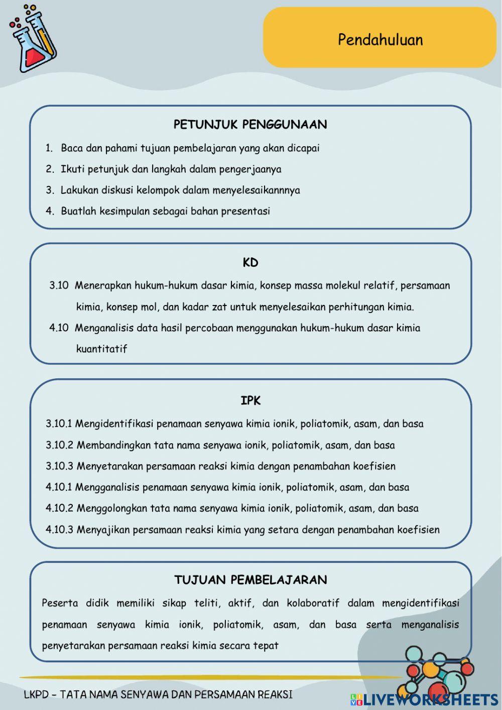 -Tata nama senyawa kimia dan persamaan reaksi kimia-