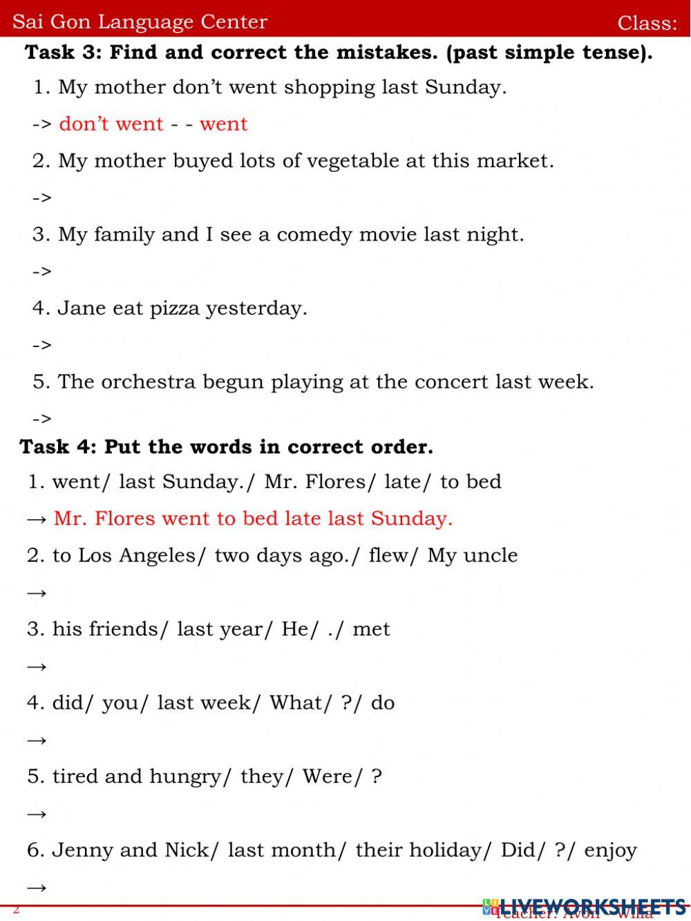 Look at the photos! activity for Class: Goldfish + Taro | Live Worksheets