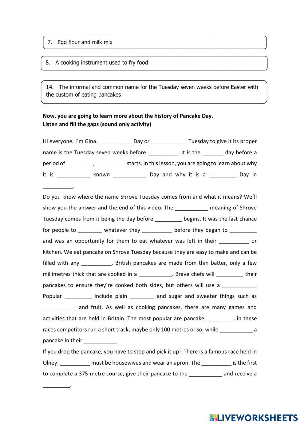 Pancake Day or Shrove Tuesday