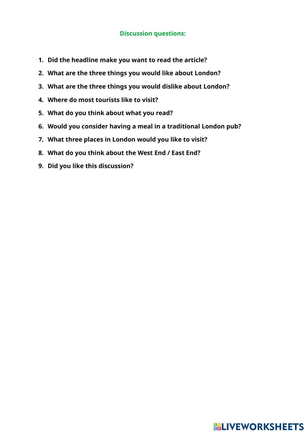 A visit to London - old article