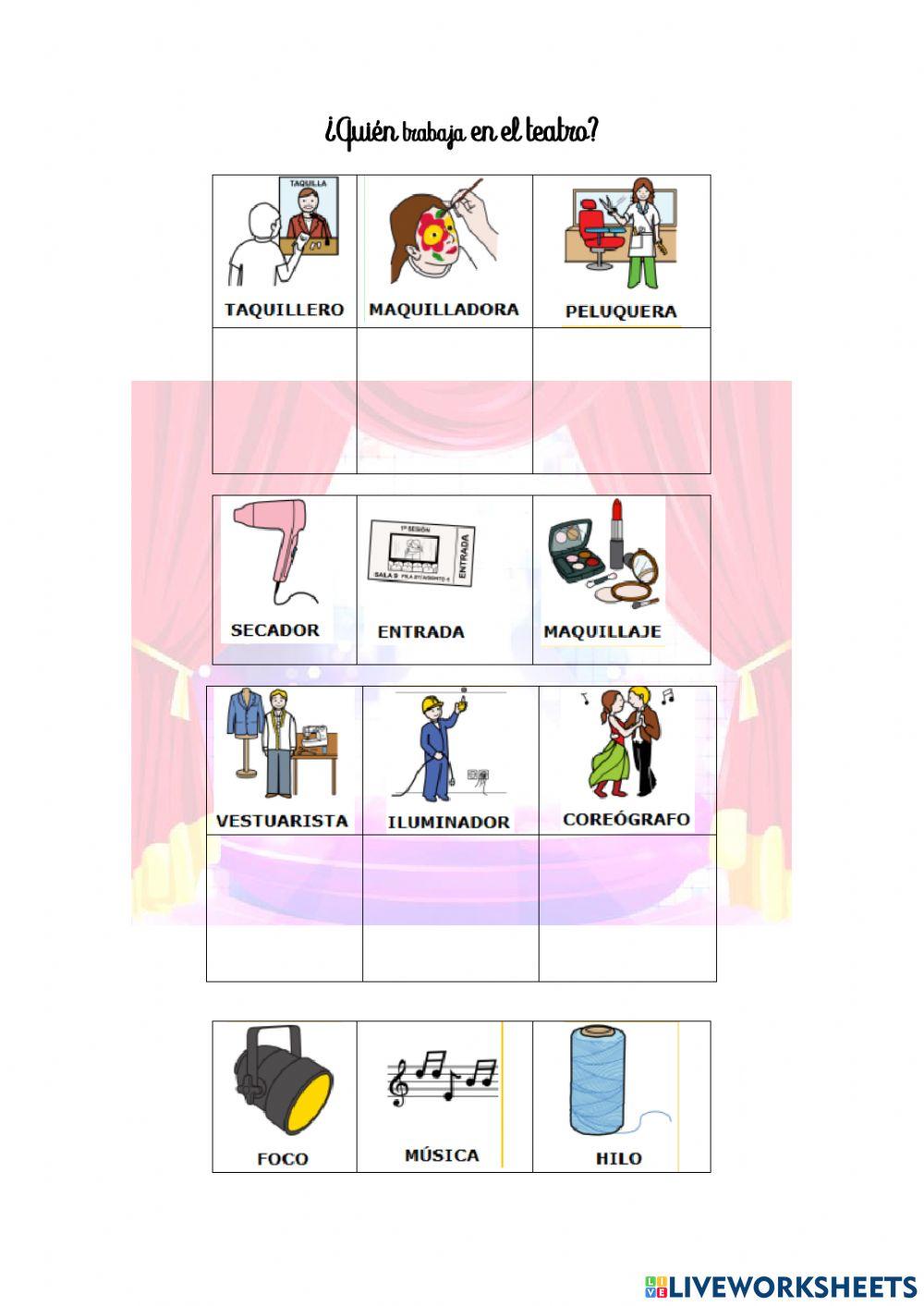 ¿Quién trabaja en el teatro?