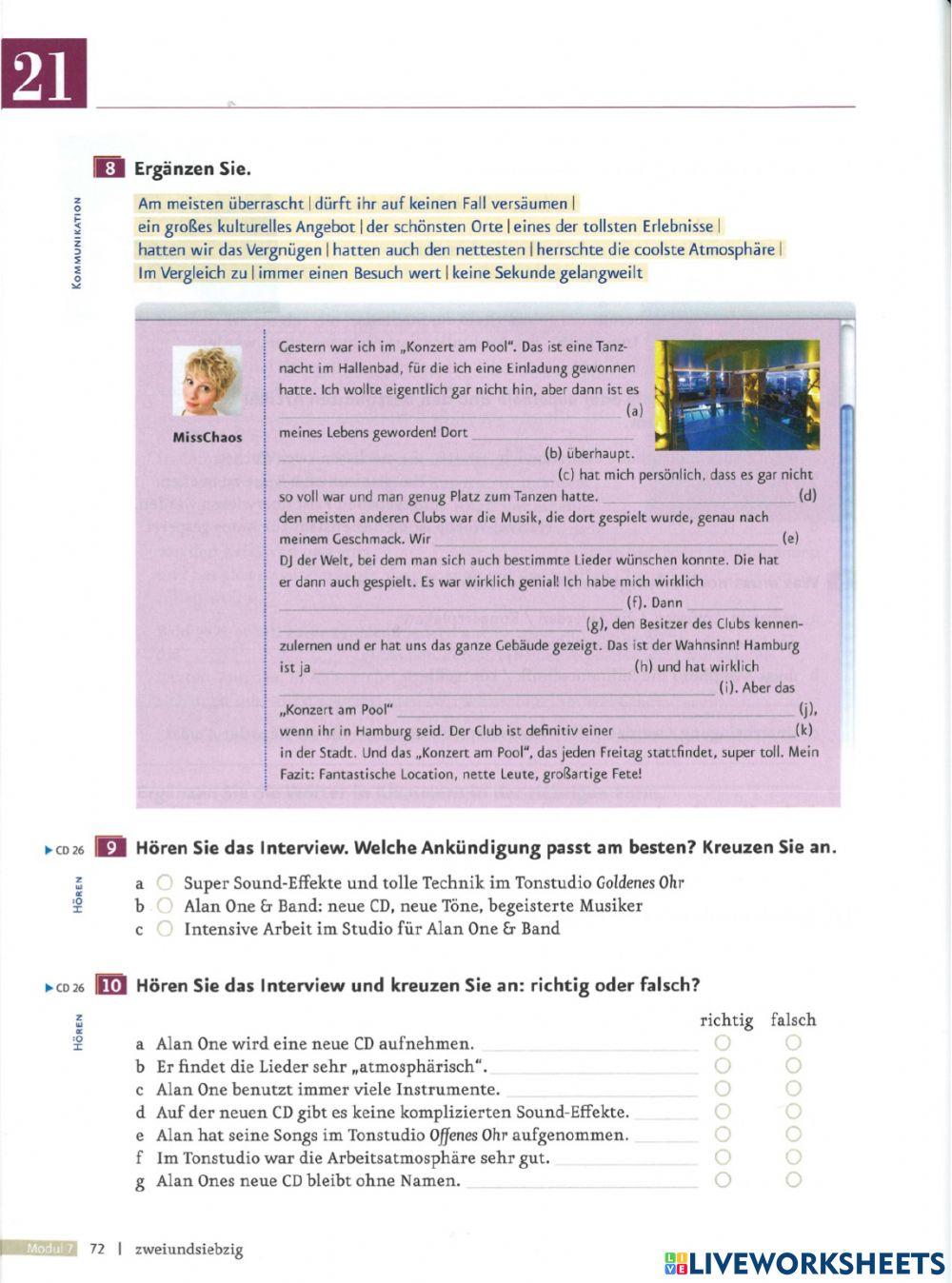 Menschen B1.2 (Lektion 21)