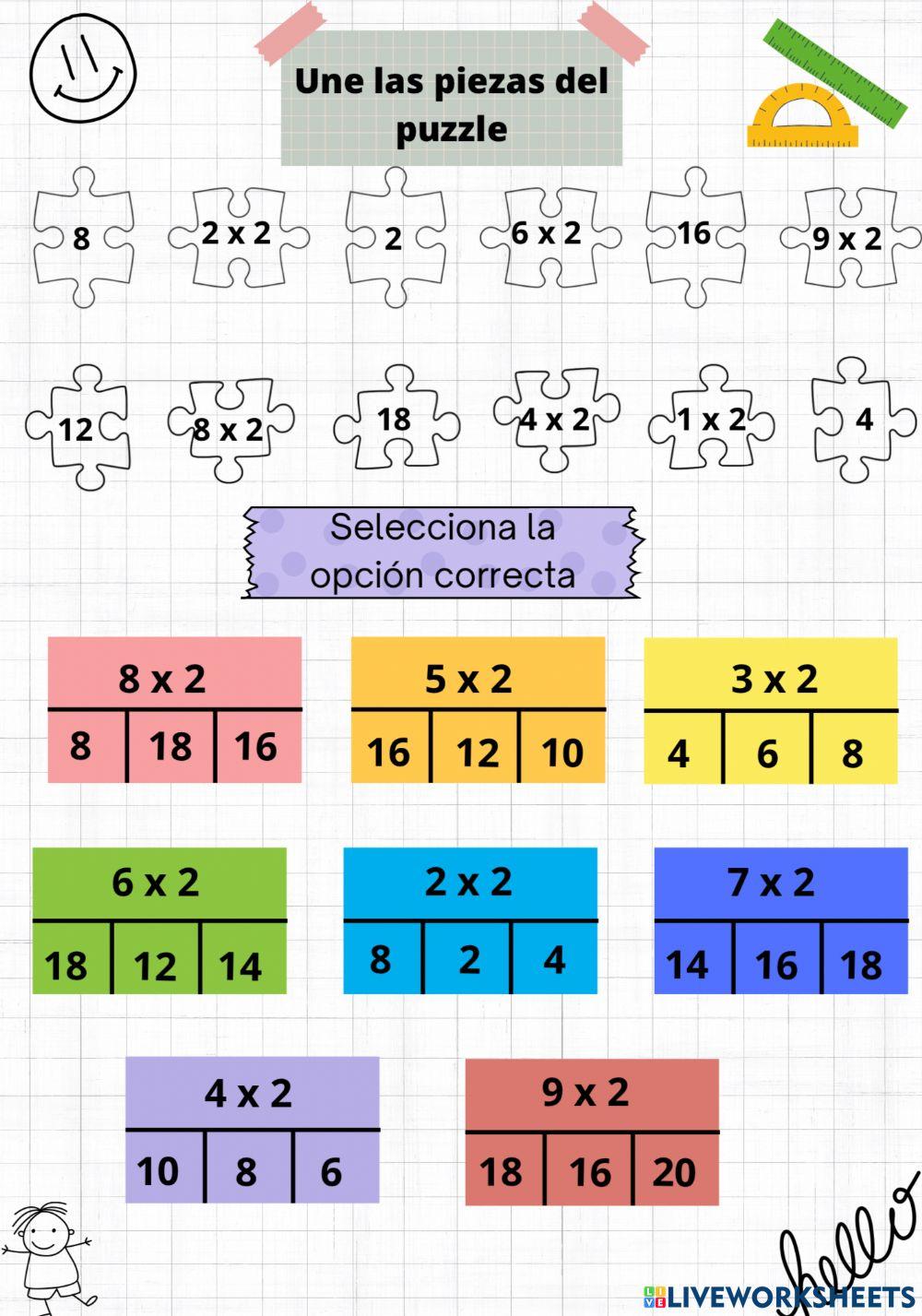 Tabla del 2