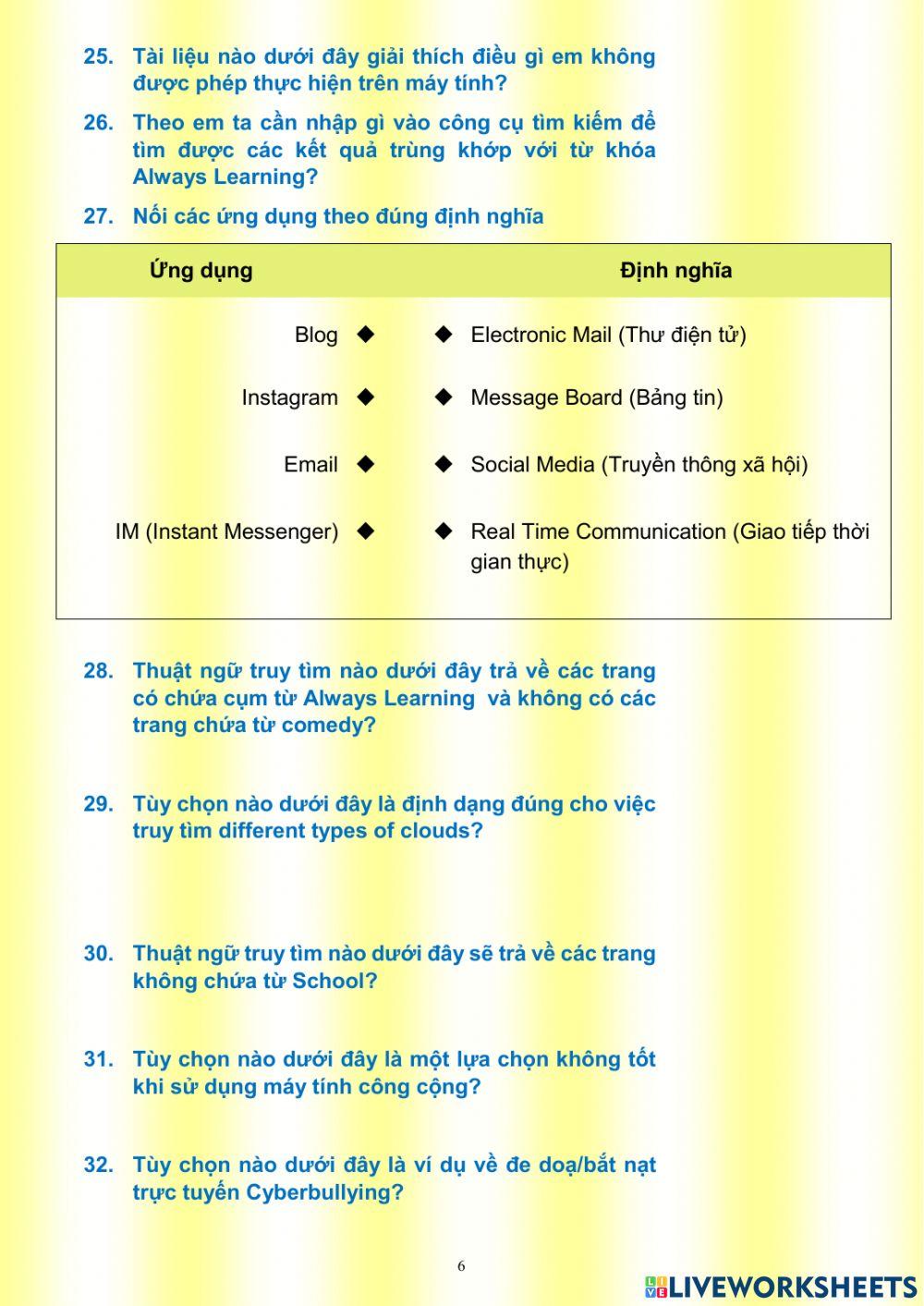 Khối 5 - Phiếu 27A2