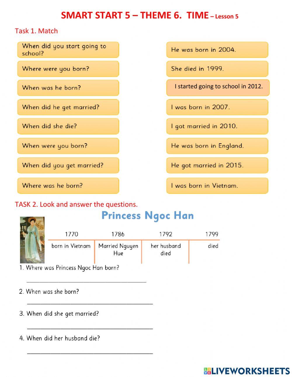 Smart 5 - Theme 6 - TIME - Lesson 5