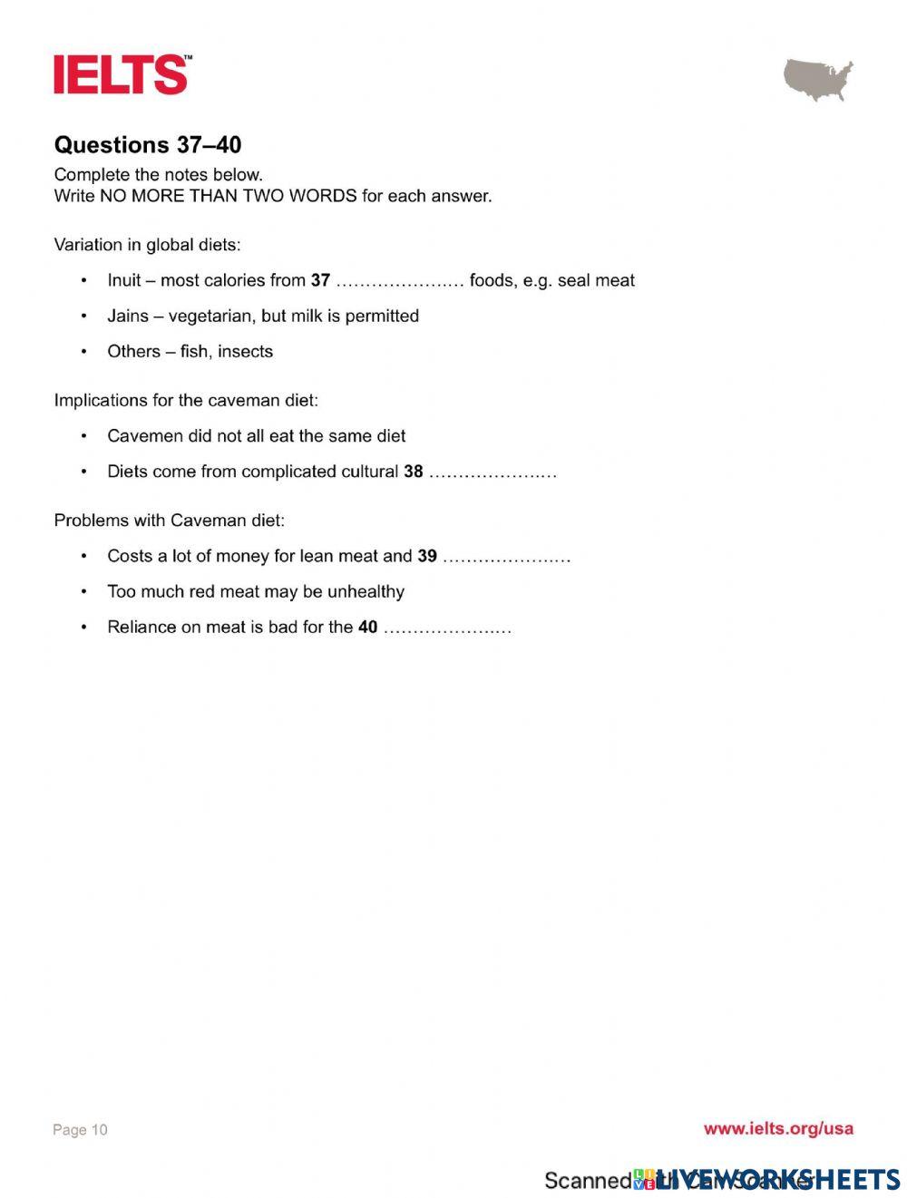 Ielts listening mock test interactive worksheet live worksheets