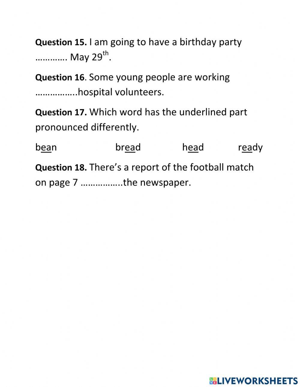 Ioe 5 city level exam