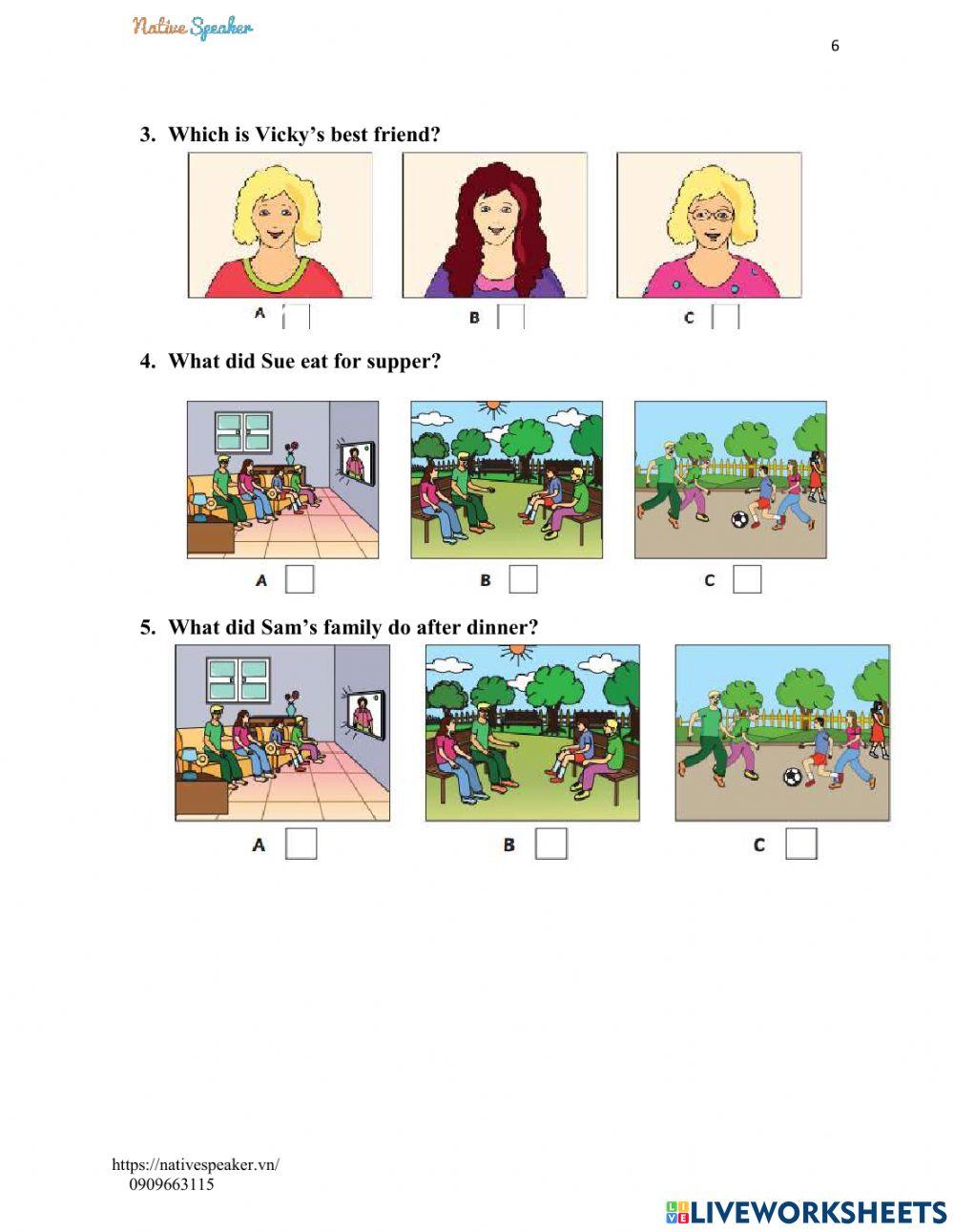 Listening 2 | Free Interactive Worksheets | 2298306