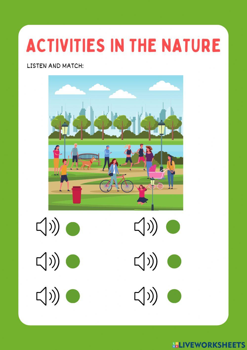 Activities in the nature