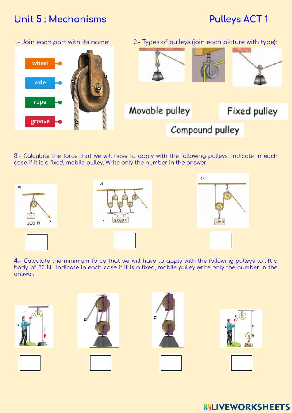 pulleys-cristina-live-worksheets