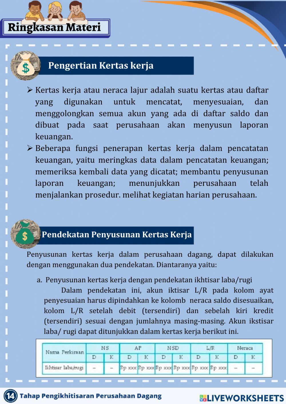 E-lkpd akuntansi tahap pengikhtisaran bagian 3 (kertas kerja)