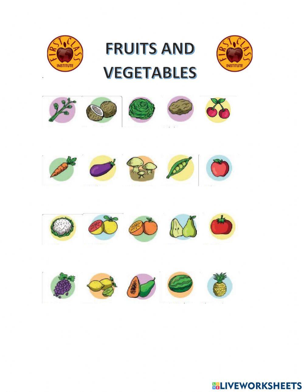 Fruits and vegetables fci