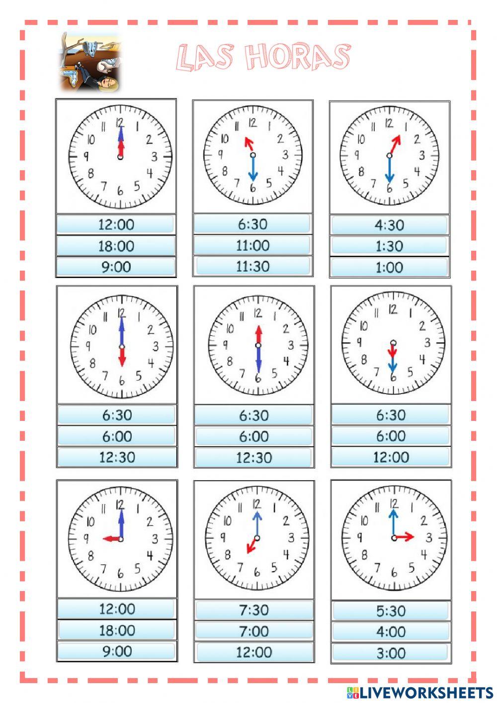 Horas y relojes (digital)