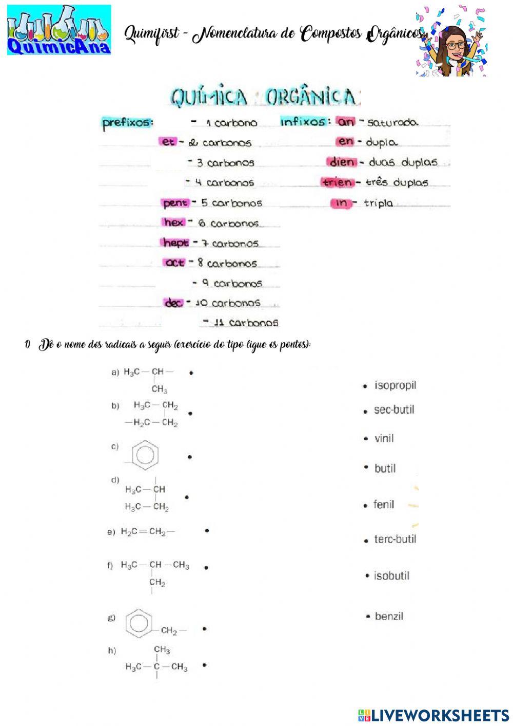 Quimifirst - Nomenclatura de Compostos Orgânicos