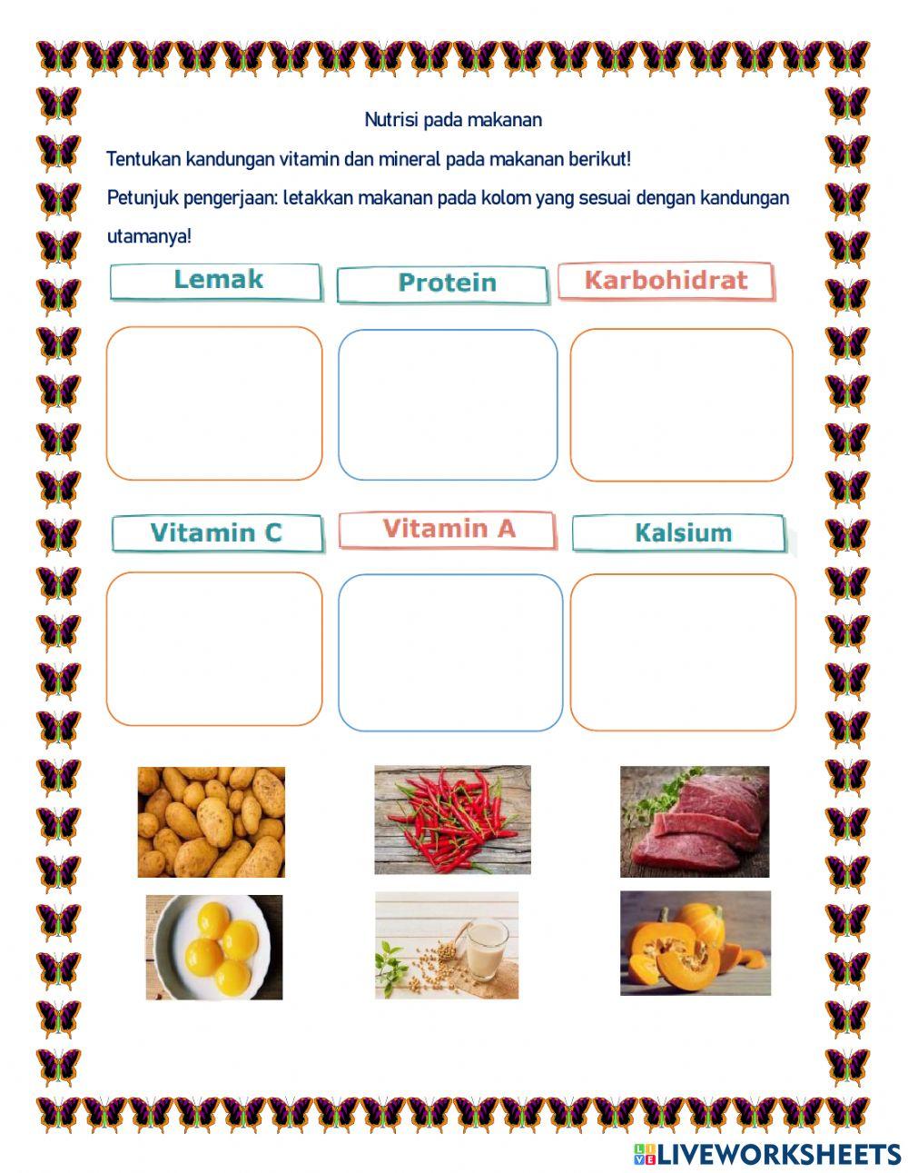 Nutrisi pada makanan