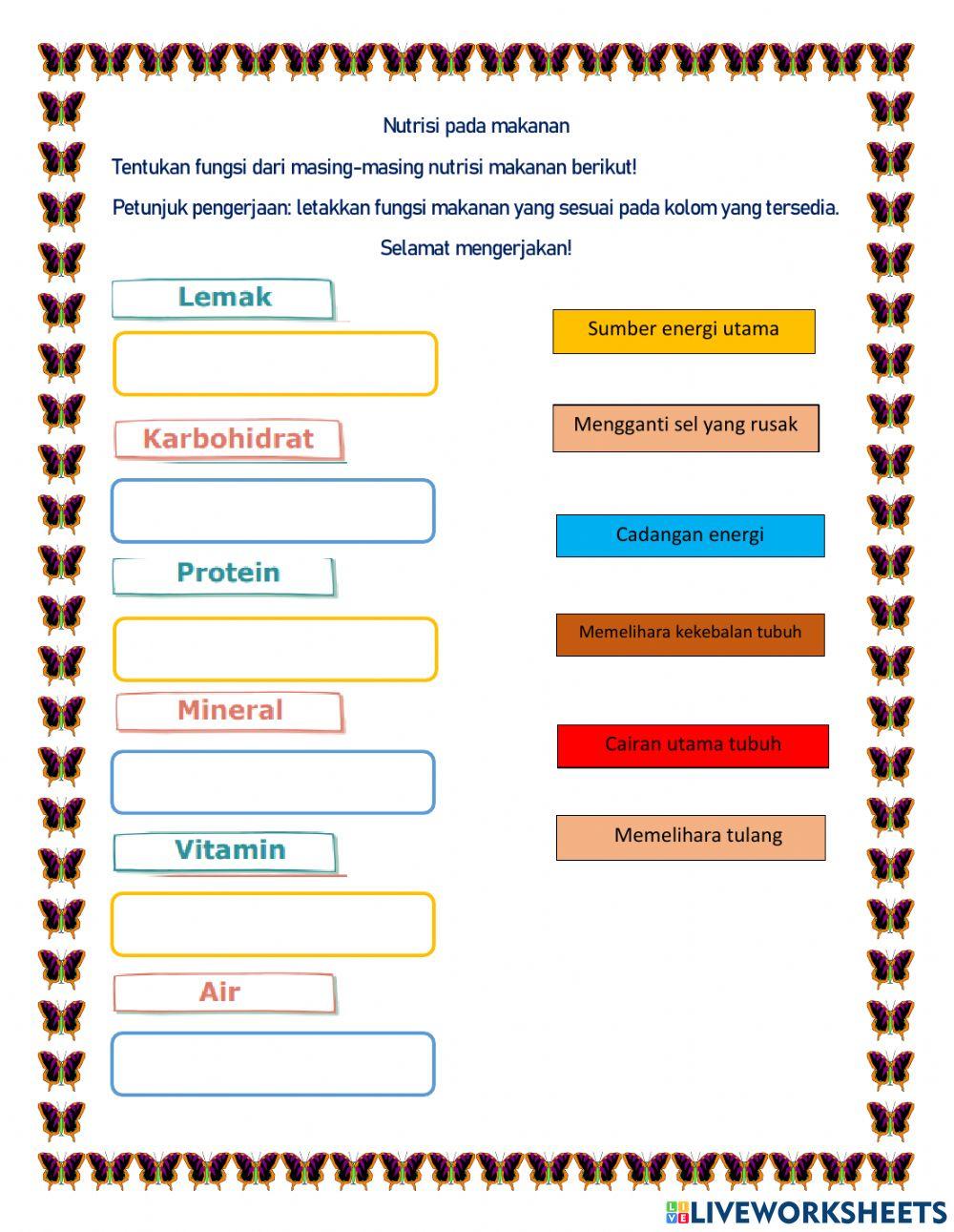 Nutrisi pada makanan