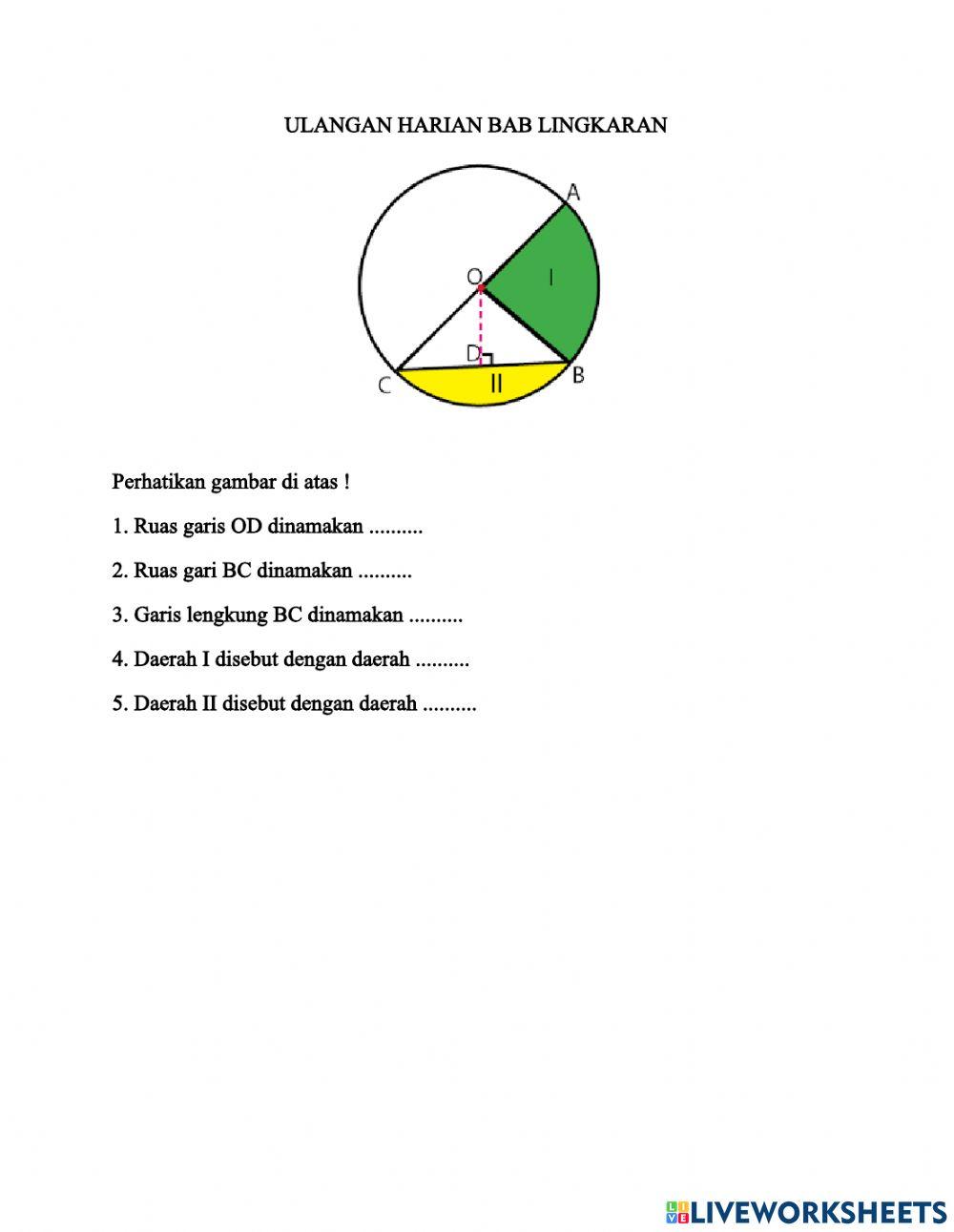 UH Bab Lingkaran Kelas VIII