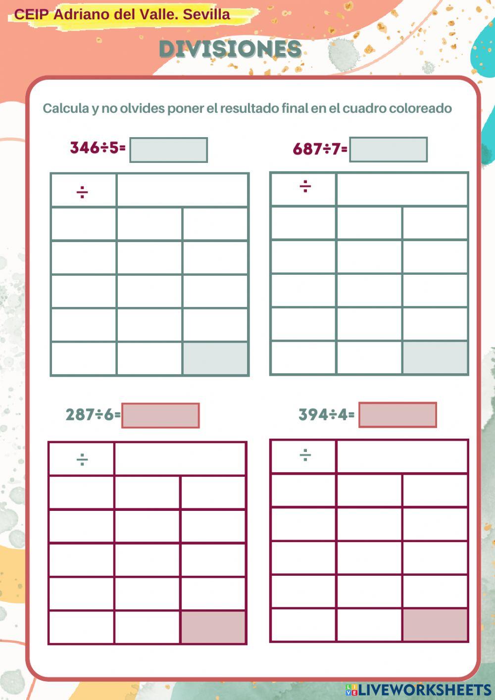 Divisiones sencillas ABN2