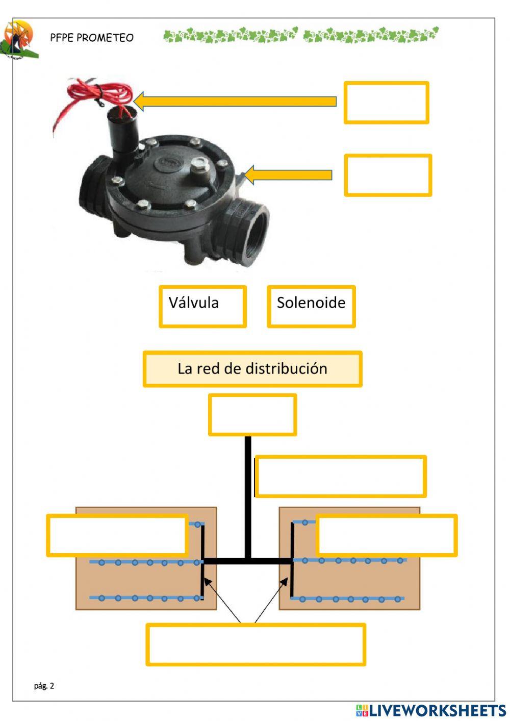 Programador y electroválvulas