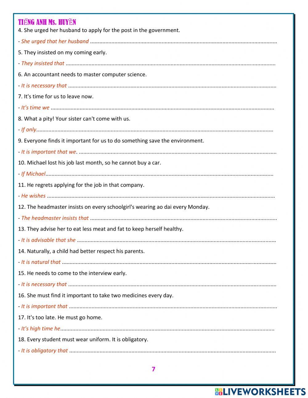 Chuyên đề ngữ pháp1. giả định cách