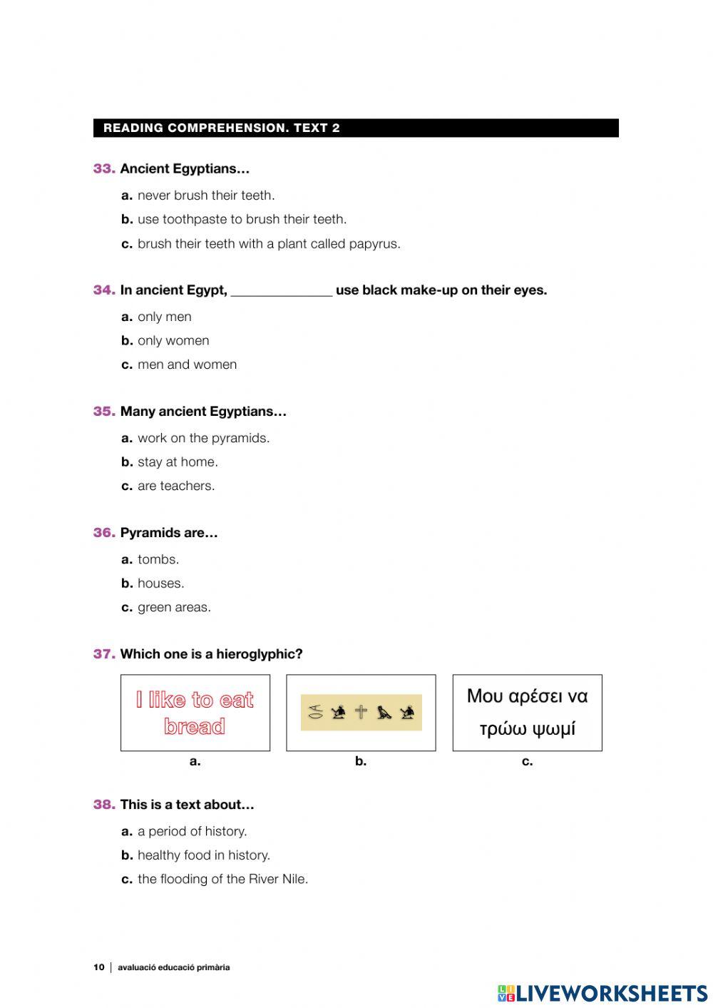 Competències Bàsiques 6è Anglès 2021-2022 Oral i Reading