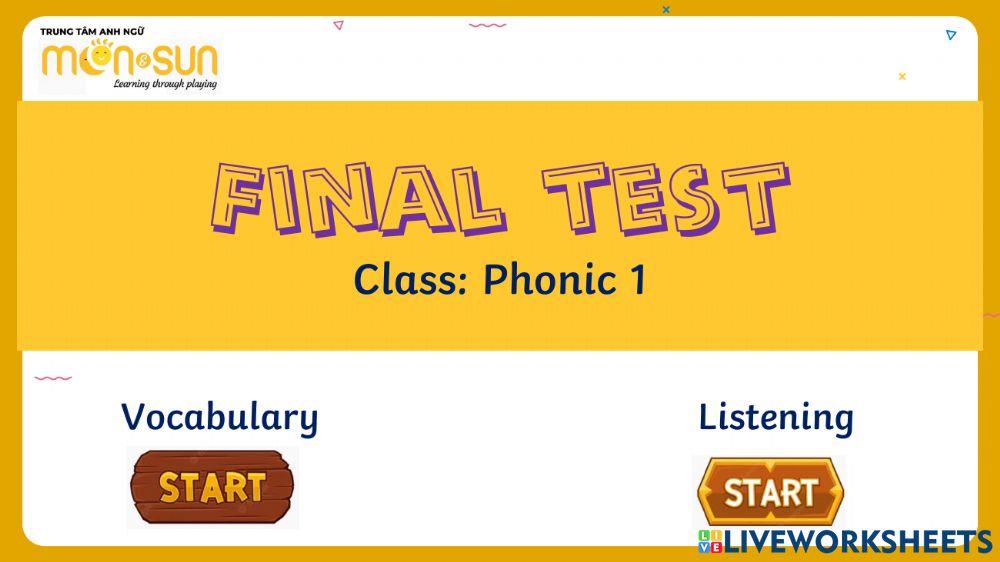 final test phonic 1
