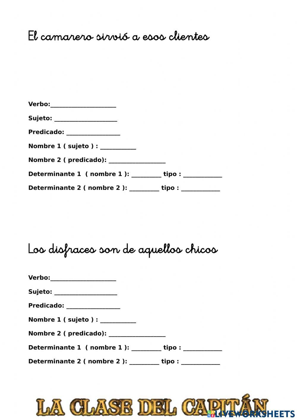 Análisis de oraciones 2