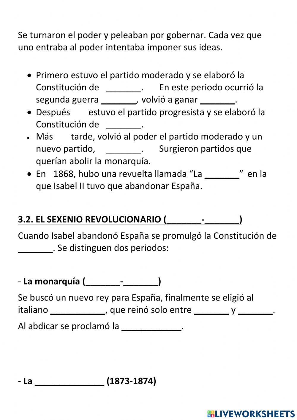 Isabel II y el sexenio revolucionario
