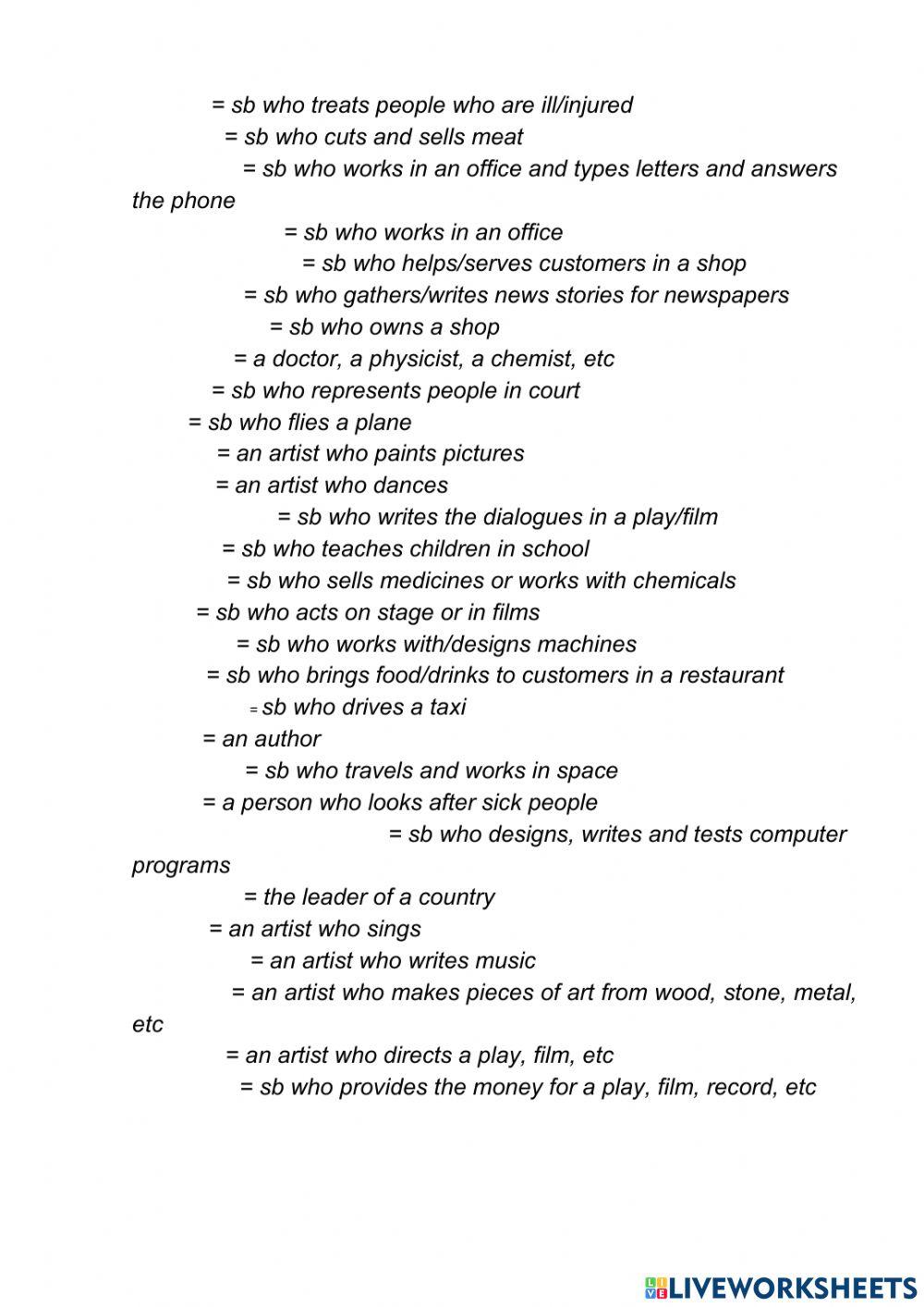 On Screen 1 Unit 5 Jobs