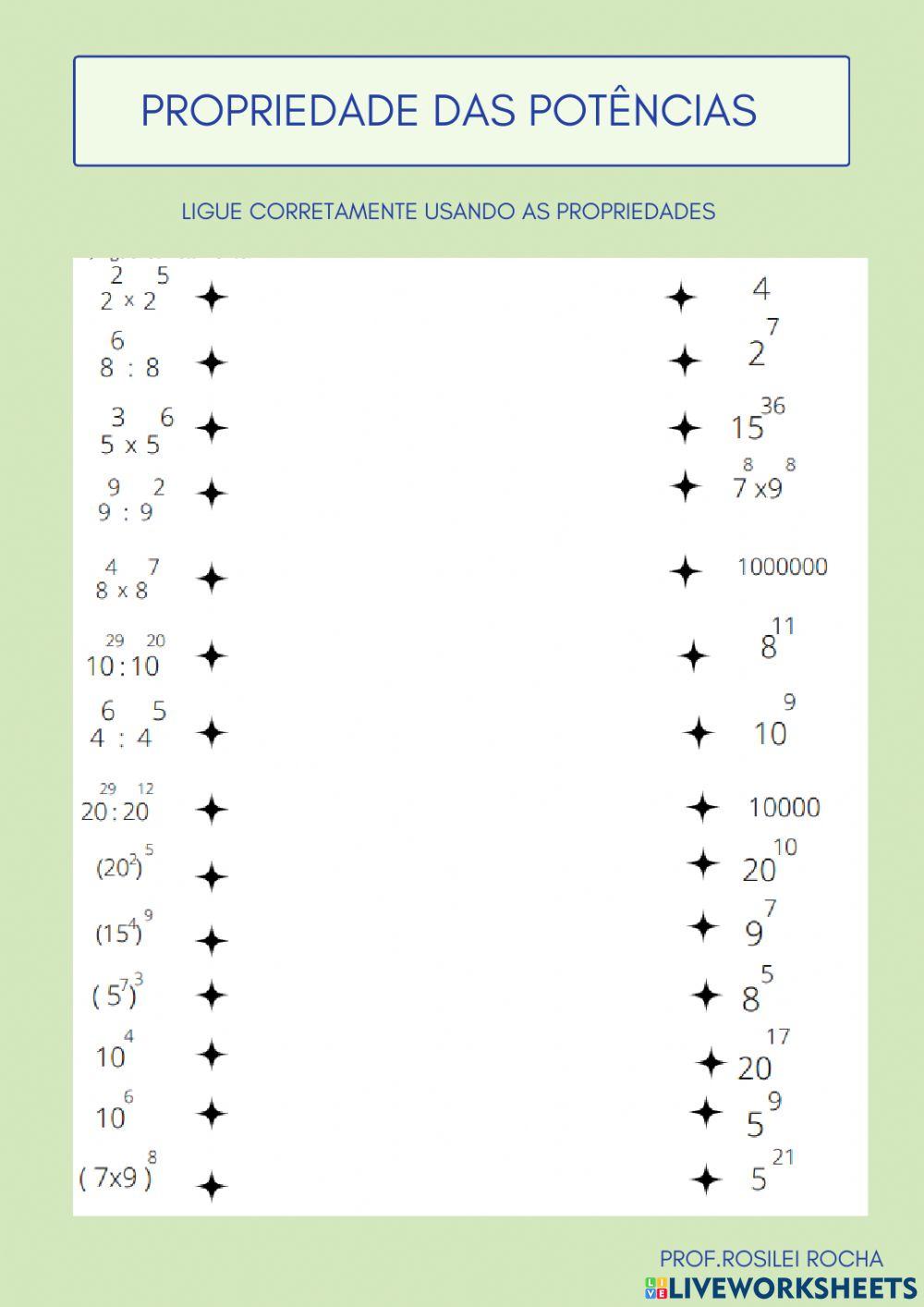 Propriedade das potências