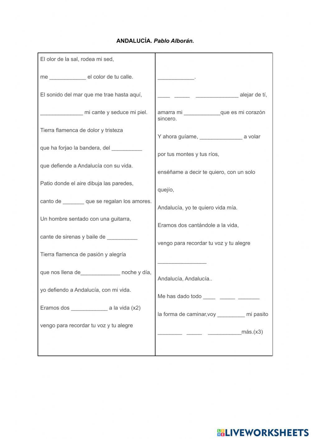 Andalucía. Pablo Alborán