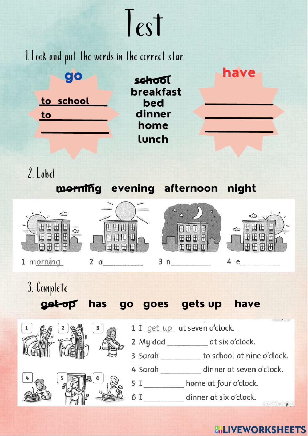 Family and friends 2 test unit 9 liveworksheets