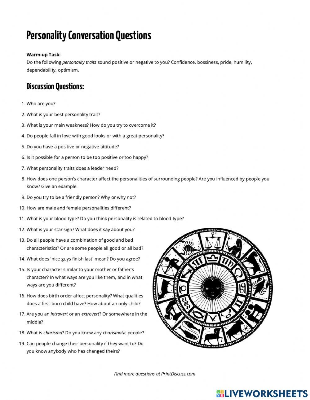 Personality questions