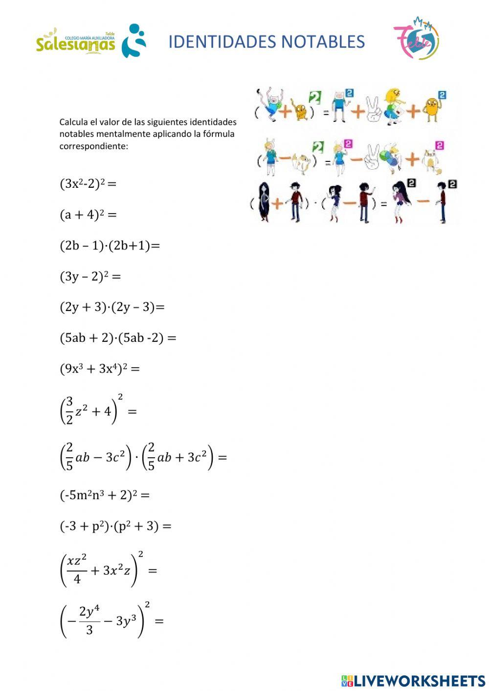 Identidades notables