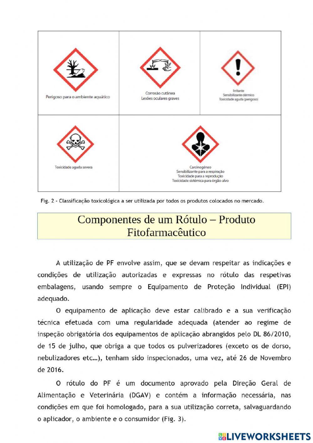 Leitura de um Rótulo Fitossanitário
