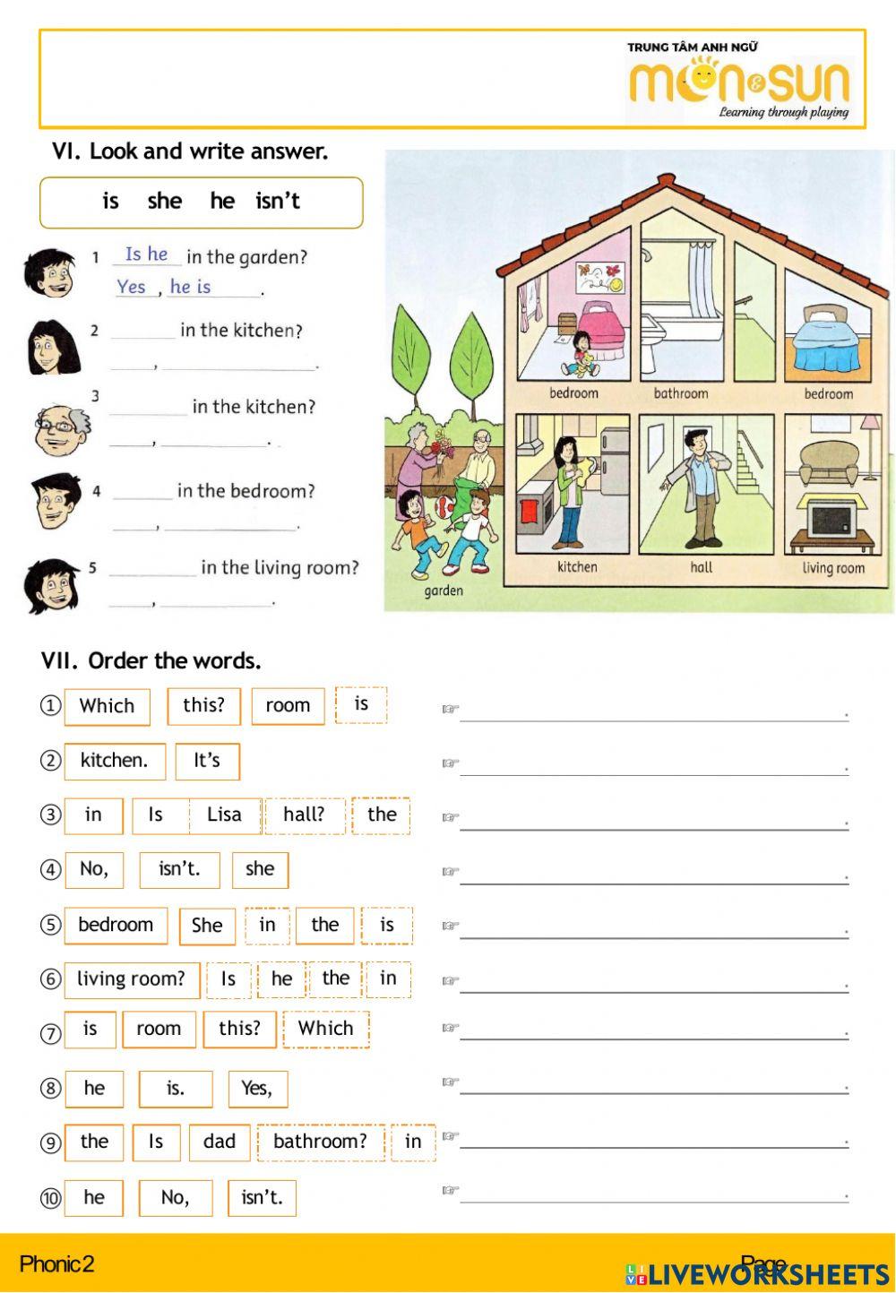 Rooms in the house 2 WB