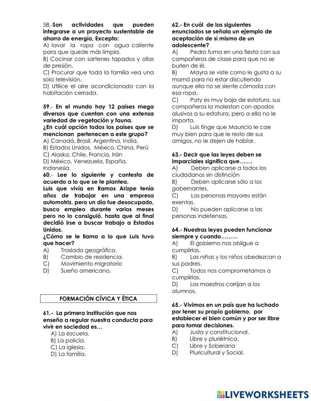 Ejercicio examen 6 olimpiada del conocimiento 2023