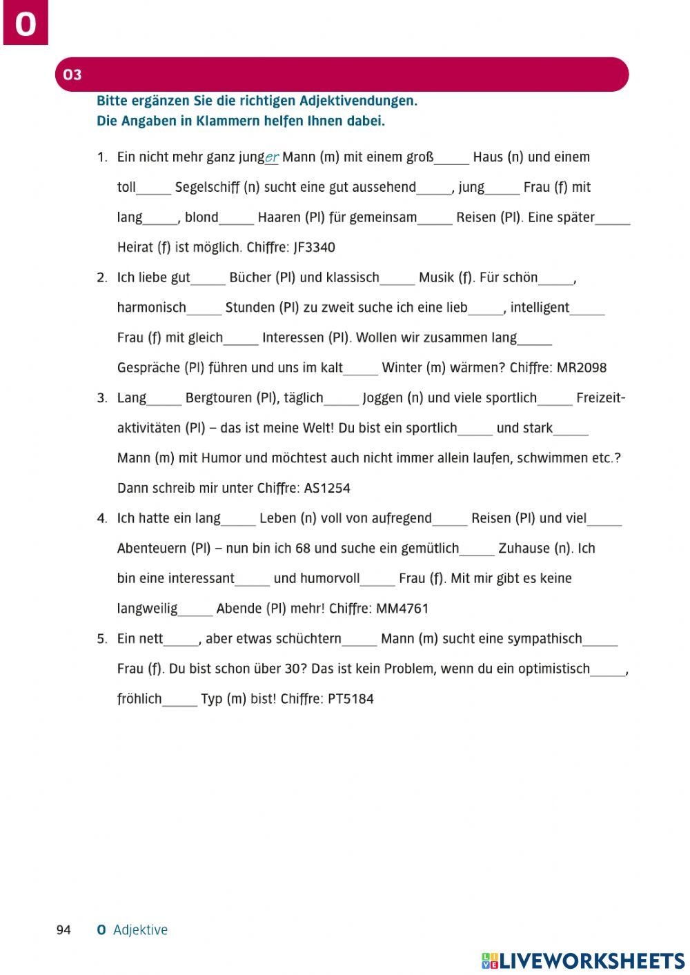 A2 Lek9 Wortschatz und Grammatik O3