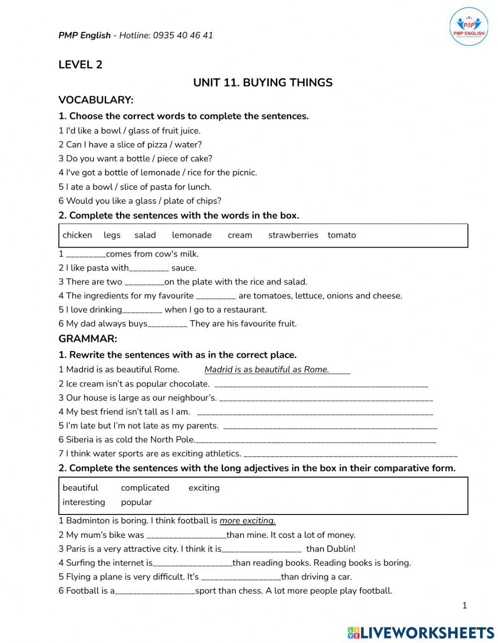 Prepare 2 - Unit 11.1