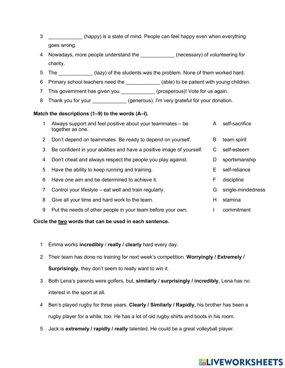unit 3 progress test B