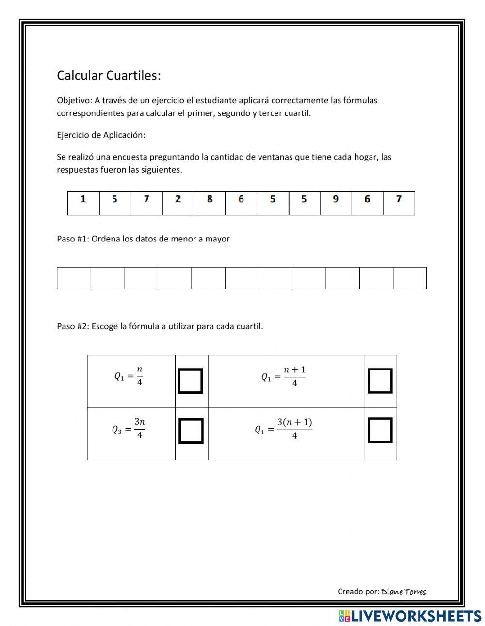 Calcular Cuartiles