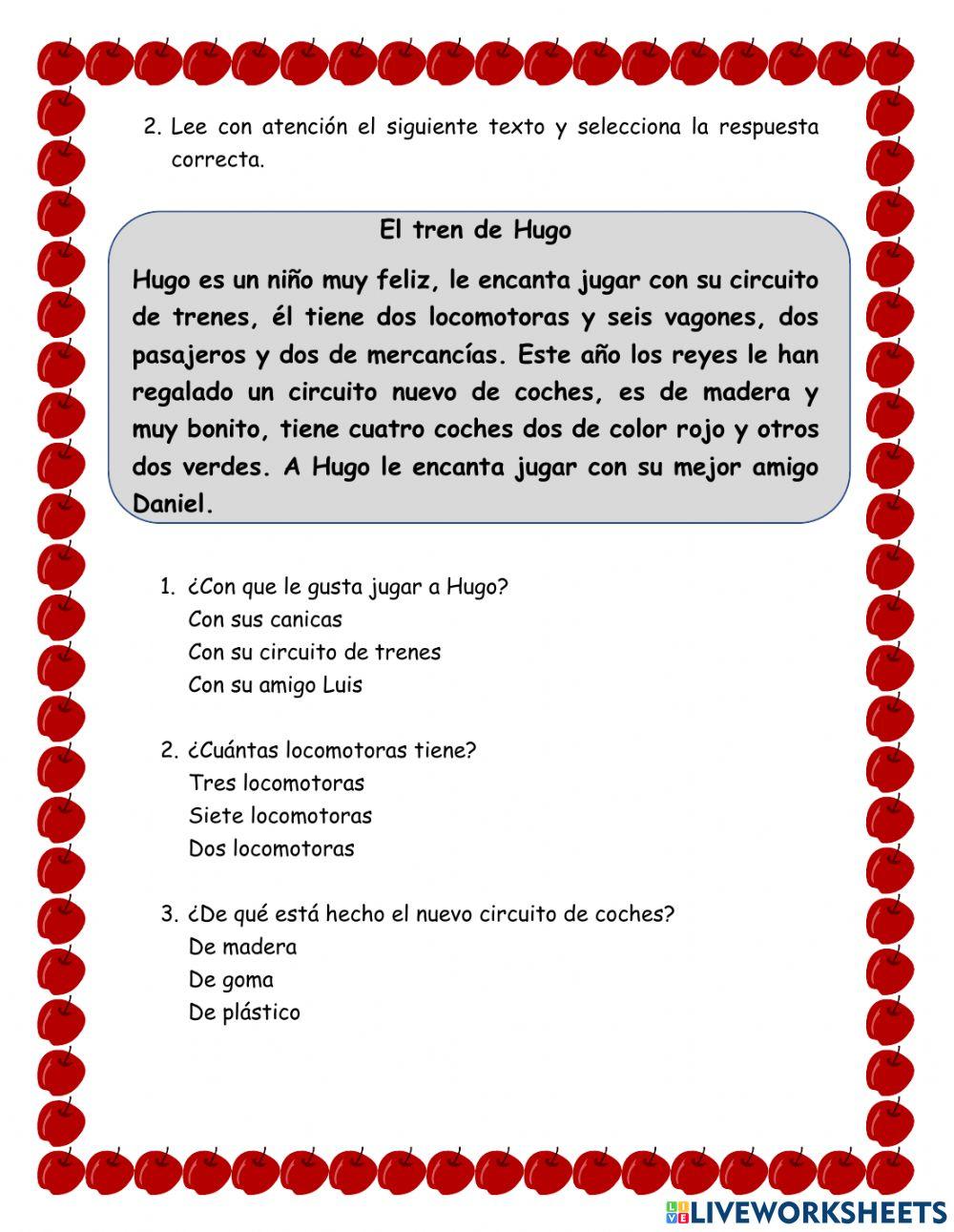 Sumas y comprensión lectura